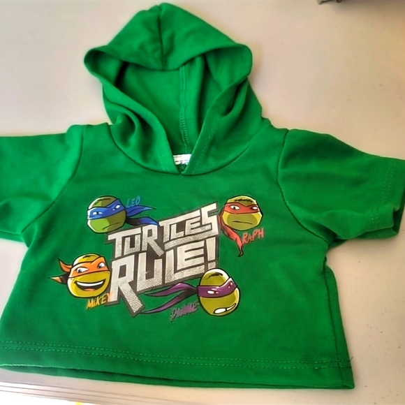 Nickelodeon Build-a-Bear Teenage Mutant Ninja Turtles Rule! Kids T-Shirt Hoodie - Picture 2 of 8